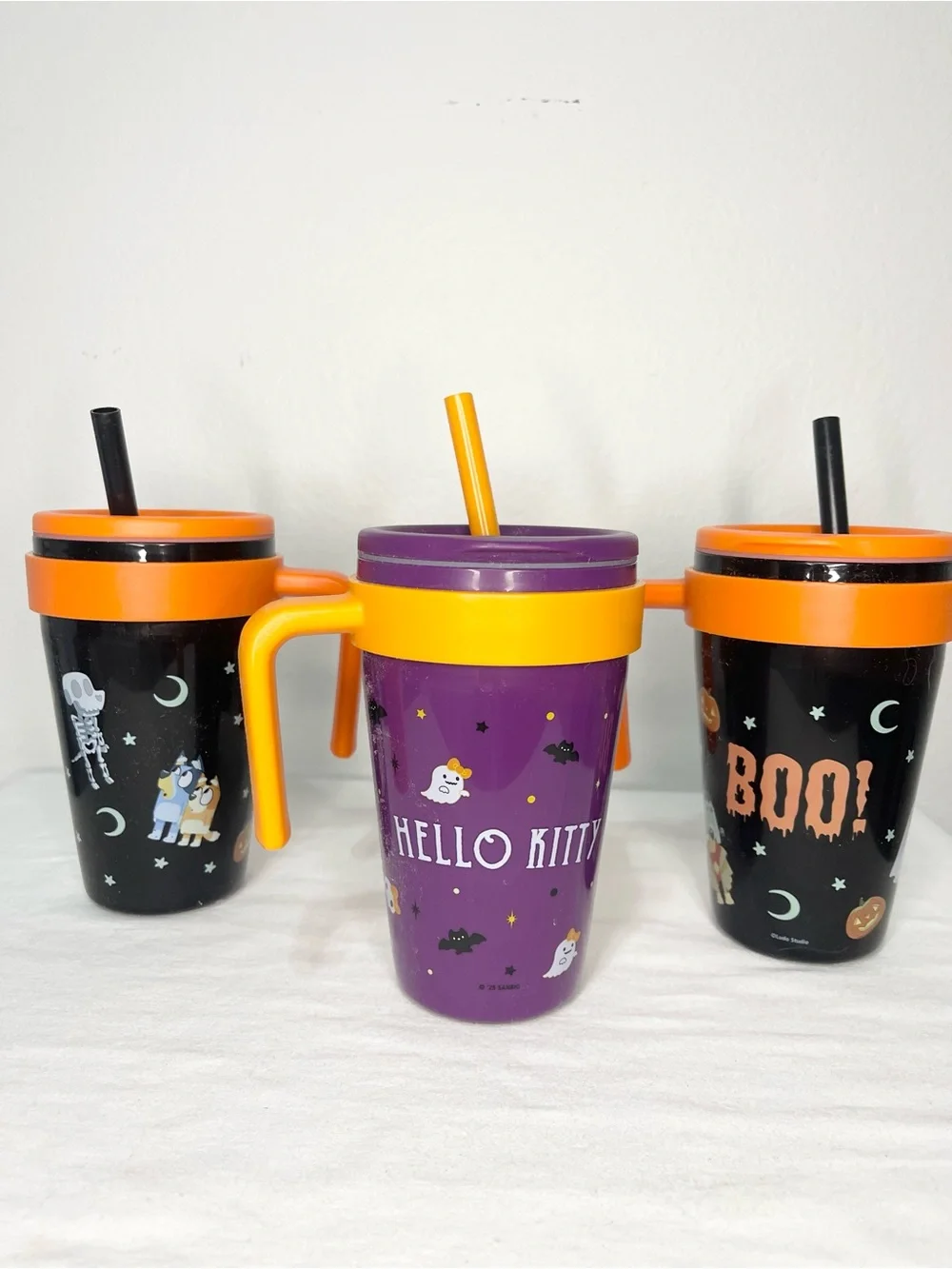 Halloween Travel Cup (3) Set in Purple and Black